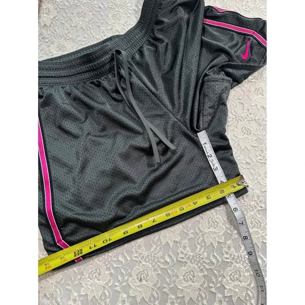 VTG Y2K Nike Dri-FIT Mesh Athletic Shorts Gray Pink M Gorpcore Gym Running 2000s